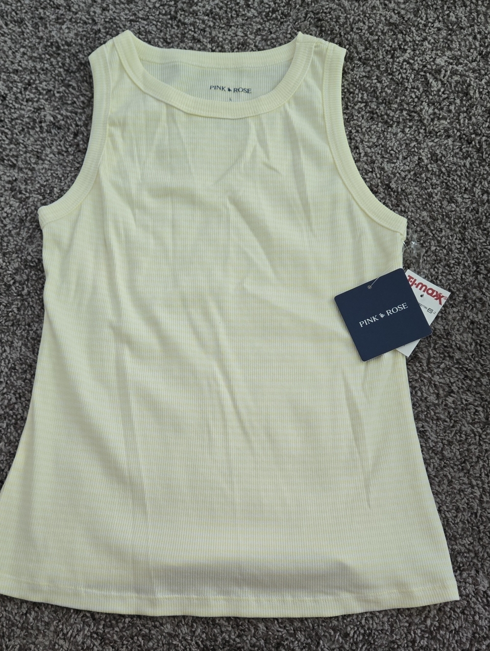 Light Yellow Striped Tank Top NWT